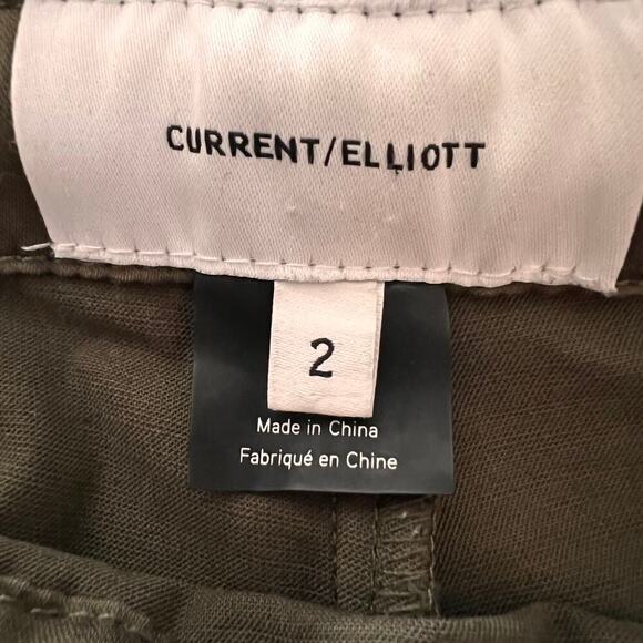 Current Elliott Pants Size Medium Olive Crop Pull On Drawstring Waist Pockets - Picture 7 of 9